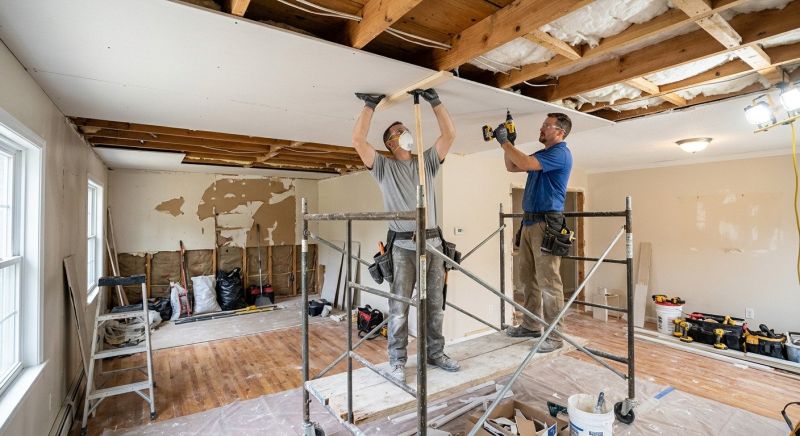 Ceiling Drywall Replacement in Olathe, KS