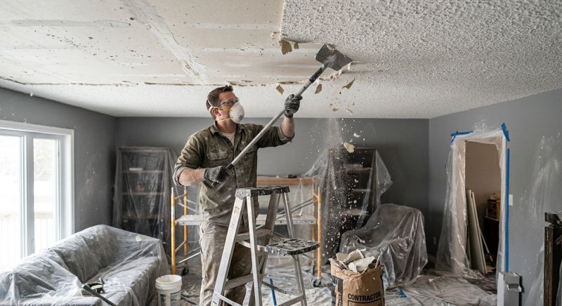 Knockdown Ceiling Removal in Gilbert, AZ