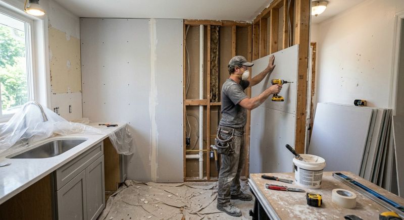 Kitchen Drywall Installation in Overland Park, KS