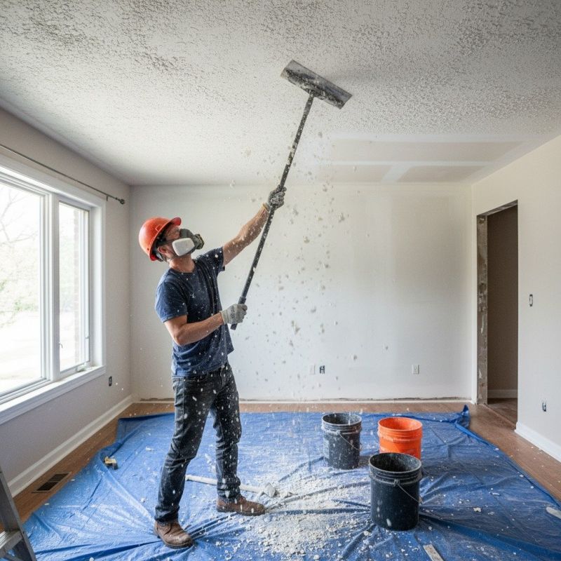 Knockdown Ceiling Removal in Denver County, CO