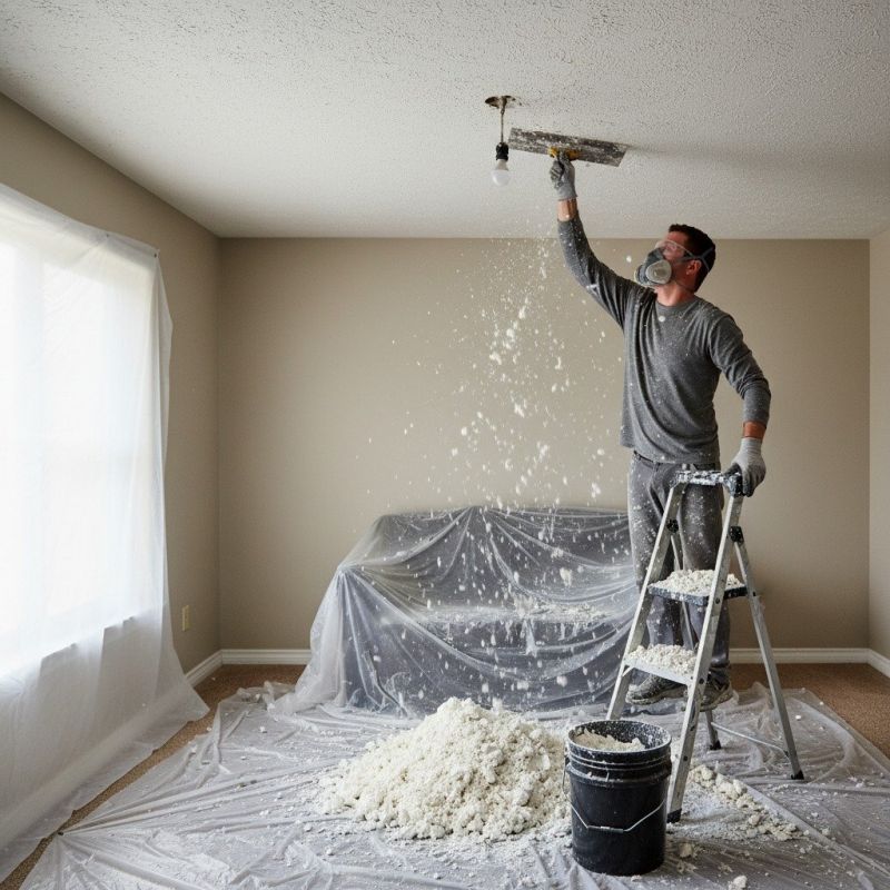 Knockdown Ceiling Removal in Kansas City, KS