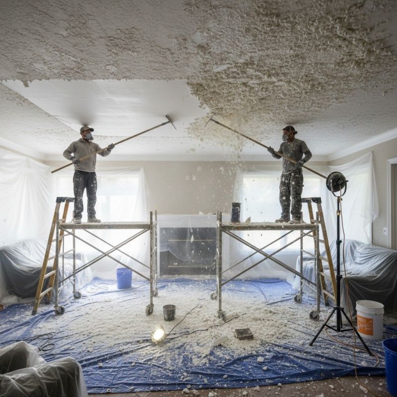 Knockdown Ceiling Removal in San Diego County, CA