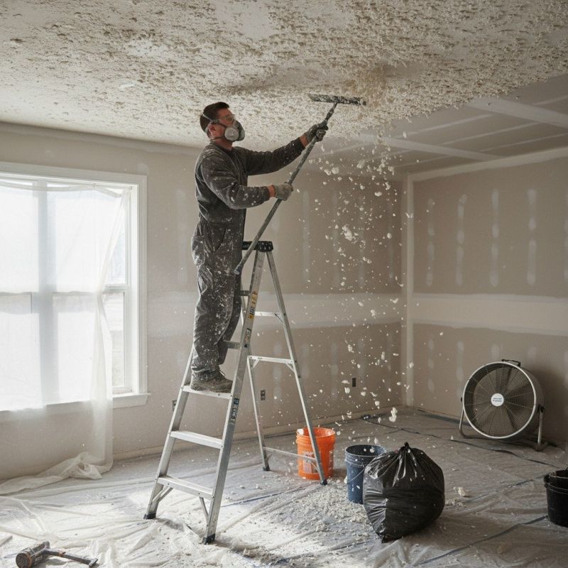 Knockdown Ceiling Removal in Littleton, CO